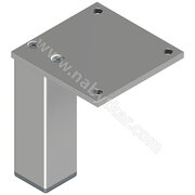 Nábytk.noha N 30X30 B, hliník /Zobal