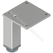 Nábytk.noha N 30X30 B, hliník s reguláciou/Zobal