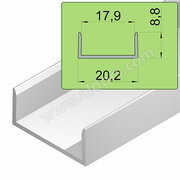 LUX Profil U 18mm, hliník