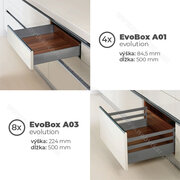 SET-EVObox Evolution: 4x A01+8x A03, d- 500, Antracit
