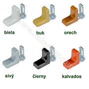 Uholník kovový jednoradové dierovanie s krytkou plast typu L