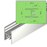 ECO profil vrchný, pre 10mm, hliník (nový typ)