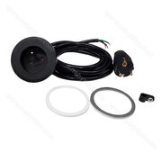 Zásuvková jednotka PIX 1x230V 35° plast/čierna/biela/nerez 