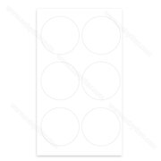 Krytky samolep.fi 40 mm W980 SM biela (1 plátok= 6 krytiek) nr.320