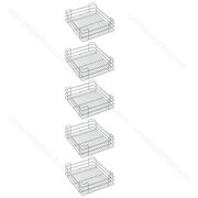 Košíkový set k potrav.košu 255, počet políc: 5ks, chróm , Green line / SIGE