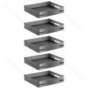 Košíkový set k potrav.košu 295, šírka: 600mm, počet políc: 5ks, Antracit / SIGE