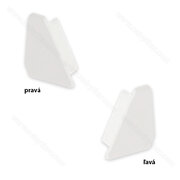 LED PROFIL - 16x13mm Rohový, Profil - hliník, koncovka biela /CP