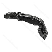 Záves CLIP TOP 155° naložený s tlmením71B7550 s pružinou, pre roh.skrinku,ONYX  (H0-3D) /Blum