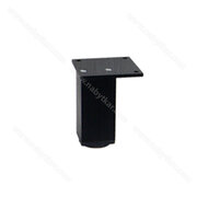 Nábytk.noha N 45X45 B 100mm,  brúsená čierna  s reguláciou /Zobal