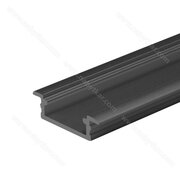 LED PROFIL - Zafrézovatelný profil - čierny, 3m (bez krycej lišty)/LC