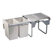 Kôš na odpadky IR540 ,20+20l, s tlmením a uchytením na dvierka, do 450 mm,sivý /Irone