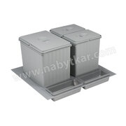 Kôš na odpadky ART 901 do zásuvky šírky 60cm, sivý