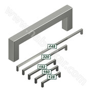 Madlo F5809 -plný profil 9x9mm, inox LUX /Dalle