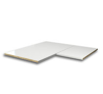 Polica S52 do spodnej roh. skrinky lámacej 890x890, biela