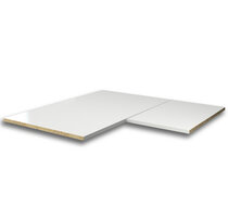 Polica S52 do spodnej roh. skrinky lámacej 940x940, biela