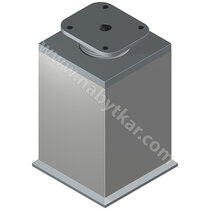 Nábytk.noha N 60x60 B "big" , hliník Nábytk.noha N 60x60 B "big" , hliník