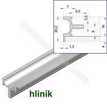 Profil UKW 15, L-3,5m HLINÍK Profil UKW 15, L-3,5m HLINÍK