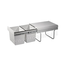 Kôš na odpadky IR430, 15+15l, doťah bez uch.na dvierka sivý /Irone