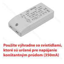 LED trafo MA vstup:100-240V, vystup:350mAV, 12W / Hecca LED trafo MA vstup:100-240V, vystup:350mAV, 12W / Hecca