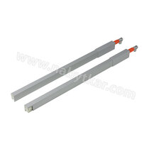 Reling hranatý ANTARO 450 sivý L+P /Blum