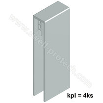 EVOLUTION 100 Krytky pre sklenenú bočnicu, sivá