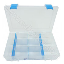 Box na skrutky prázdny L, transparent +modrá 206x137x45 Box na skrutky prázdny L, transparent +modrá 206x137x45