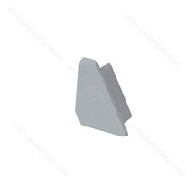 LED PROFIL - 16x13mm Rohový, Profil - hliník, koncovka sivá , ľavá/CP