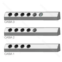 Zás. lišta pre nást. a rohovú montáž CASIA 4x230V 35° brús.hliník-čierna  Zás. lišta pre nást. a rohovú montáž CASIA 4x230V 35° brús.hliník-čierna