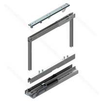 MAXIMA - Plnovýsuv horný a dolný Fulterer do potr.košov Maxi-midi,120 kg,mal.striebro/Rejs