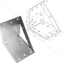Uholník na posteľ 124 x100 mm ,č.6  Uholník na posteľ 124 x100 mm ,č.6