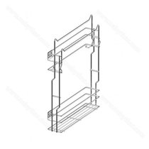 VARIANT MULTI košík bočný bez výsuvu, cargo mini na utierky 150 L-450 mm, chróm /Rejs VARIANT MULTI košík bočný bez výsuvu, cargo mini na utierky 150 L-450 mm, chróm /Rejs