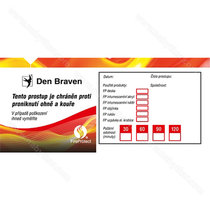 Protipožiarna identifikačná samolepka (bal:10 ks) / Den Braven Protipožiarna identifikačná samolepka (bal:10 ks) / Den Braven