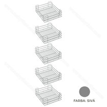 Košíkový set k potrav.košu 255, šírka: 400mm, počet políc: 5ks, Grey / SIGE
