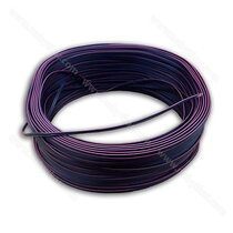 Kabel 2x 0,22 do led svetiel čierny s červeným pásikom (bal : 50 bm )