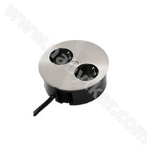 Stolová otočná zásuvka TWIST 931.016 2Z 2x230V 2,0m kábel, matný chrom / čierna