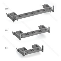 Výs. polica pod drez s plast.miskami 700A, s uch.bočný, Grey- šedá / SIGE