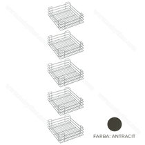 Košíkový set k potrav.košu 255, šírka: 300mm, počet políc: 5ks, antracit / SIGE