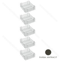 Košíkový set k potrav.košu 255, šírka: 600mm, počet políc: 5ks, antracit / SIGE