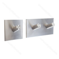 Samolepiaci jednovešiak v:27mm na platničke s 3M páskou, leštený inox / LUX Samolepiaci jednovešiak v:27mm na platničke s 3M páskou, leštený inox / LUX