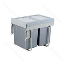 Kôš na odpadky IR441, 20+20l, s tlmením a uchytením na dvierka, do 400m, sivý /Irone