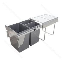 Kôš na odpadky IR442, 20+10Lx2l, s tlmením a uchytením na dvierka, do 400m, sivý /Irone