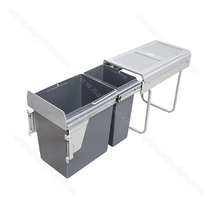 Kôš na odpadky IR331, 20+10l,tlmiaci doťah s uch.na dvierka,do 300m, sivý /Irone