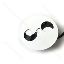 Stolová. otočná zásuvka TWIST 931.252 2Z 2x230V 2,0m kábel, biela matná