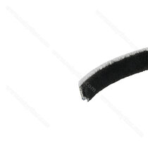 Štetina 14x6mm dorazová, široká WIDE  - nasúvacia -ČIERNA - bez lepu (1bal- 150 bm) /Laguna