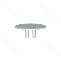 Krytka nasúvacia pre excenter 25 mm s 2x kolíkmi fi 3mm, biela Krytka nasúvacia pre excenter 25 mm s 2x kolíkmi fi 3mm, biela