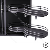 Erg.roh.kôš ASTON "90" 2 pol. pravý s tlmením, antracit / Iron Line