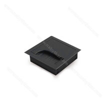 Prechodka kábla  kovová čierna, štvorec 80 x 80 mm