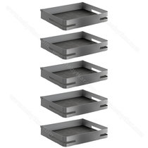 Košíkový set k potrav.košu 295, šírka: 600mm, počet políc: 5ks, Antracit / SIGE