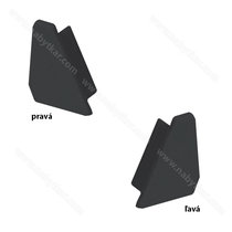 LED PROFIL - 16x13mm Rohový, Profil - hliník, koncovka čierna /CP LED PROFIL - 16x13mm Rohový, Profil - hliník, koncovka čierna /CP