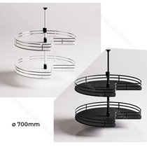 Otočný kôš ASTON 3/4-Fi700 do 800 mm roh.skrinky /Iron Line
